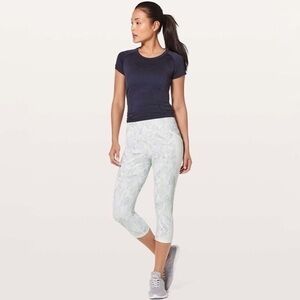 Lululemon Breezy Dot Crop‎ Jasmine White Multi / White